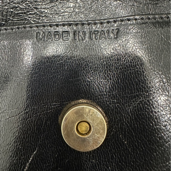 Vintage Pistore Italian Chic Black Woven Leather Shoulder Bag - Picture 13 of 13